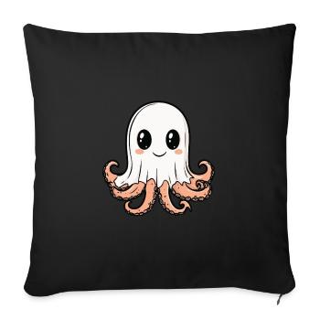 Octopus Halloween Funny Ghost - Sofa pillowcase 17,3'' x 17,3'' (45 x 45 cm) - black - Front