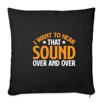 Je veux entendre ce son encore et encore 3 - Housse de coussin décorative 45 x 45 cm - noir - Devant