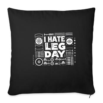 Je déteste les jambes Jour 31 - Housse de coussin décorative 45 x 45 cm - noir - Devant