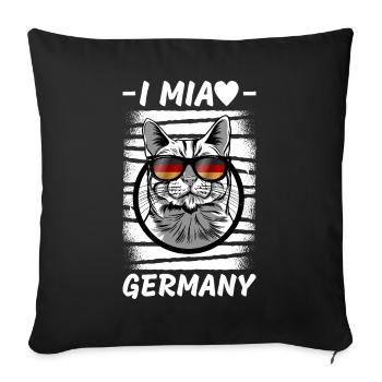 Germany Flag German Flag Used Look Home - Sofa pillowcase 17,3'' x 17,3'' (45 x 45 cm) - black - Front