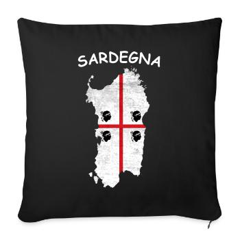 Sardinia Flag Sardinian Flag Sardegna Flag - Sofa pillowcase 17,3'' x 17,3'' (45 x 45 cm) - black - Front