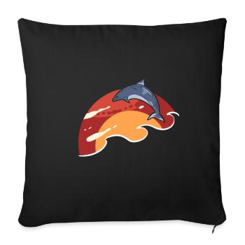 Bienvenue Sunrise Mammifère marin Gesche - Housse de coussin décorative 45 x 45 cm - noir - Devant