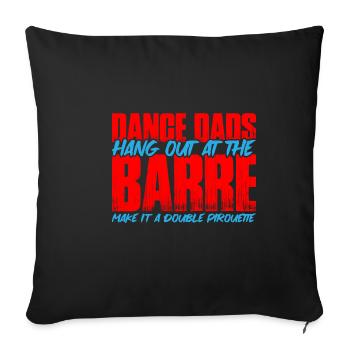 Danse Papas TraîneNt à La Barre 3 - Housse de coussin décorative 45 x 45 cm - noir - Devant