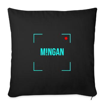 M!NGAN Türkis - Sofakissenbezug 45 x 45 cm - Schwarz - Vorne