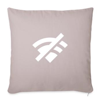 No Wi-Fi, Wi-Fi - Sofa pillowcase 17,3'' x 17,3'' (45 x 45 cm) - light taupe - Front