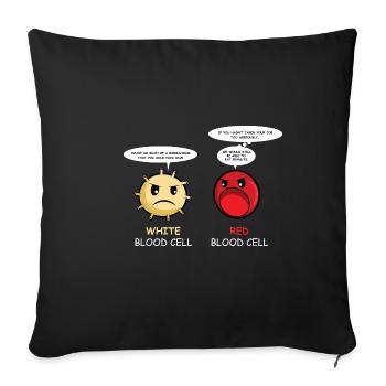 eat peanuts peanut lover gift - Sofa pillowcase 17,3'' x 17,3'' (45 x 45 cm) - black - Front