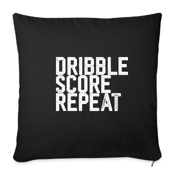 Dribble Score Répétition 3 - Housse de coussin décorative 45 x 45 cm - noir - Devant