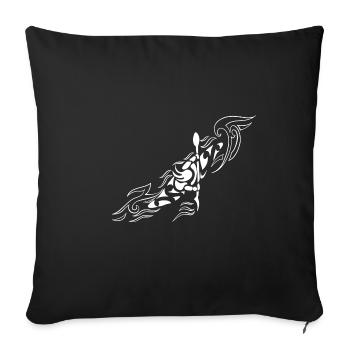 Kajak Kajak Cooles Paddel Modernes Design - Sofakissenbezug 45 x 45 cm - Schwarz - Vorne