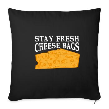 Stay Fresh Cheese Bags 47 - Sofa pillowcase 17,3'' x 17,3'' (45 x 45 cm) - black - Front