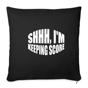 Shhh, I'm Keeping Score 12 - Sofa pillowcase 17,3'' x 17,3'' (45 x 45 cm) - black - Front