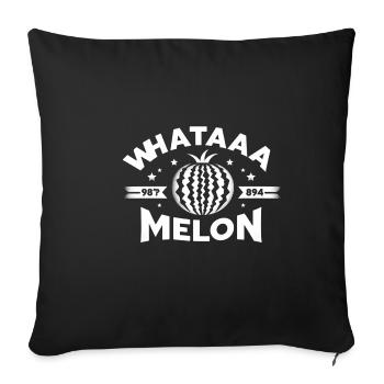 Whataaa Melon 7 - Housse de coussin décorative 45 x 45 cm - noir - Devant