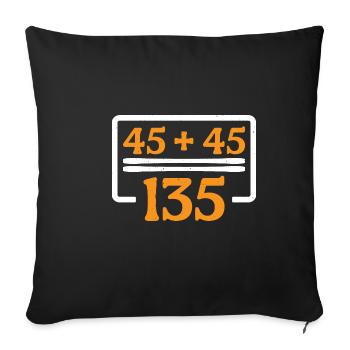 45 + 45 = 135 30 - Housse de coussin décorative 45 x 45 cm - noir - Devant