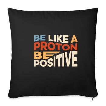 Soyez comme un poison de microbiologiste proton - Housse de coussin décorative 45 x 45 cm - noir - Devant