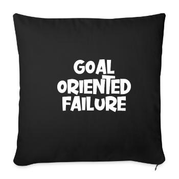 Goal Oriented Failure - Sofa pillowcase 17,3'' x 17,3'' (45 x 45 cm) - black - Front