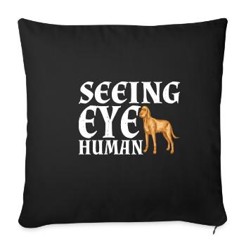 Seeing Eye Human 30 - Sofakissenbezug 45 x 45 cm - Schwarz - Vorne