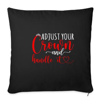 Ajustez votre couronne et manipulez-la 13 - Housse de coussin décorative 45 x 45 cm - noir - Devant