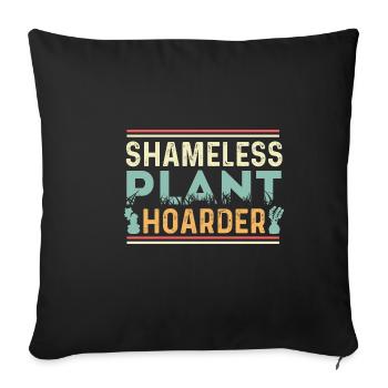 Cadeau Greenskeeper de thésauriseur de plantes sans vergogne - Housse de coussin décorative 45 x 45 cm - noir - Devant