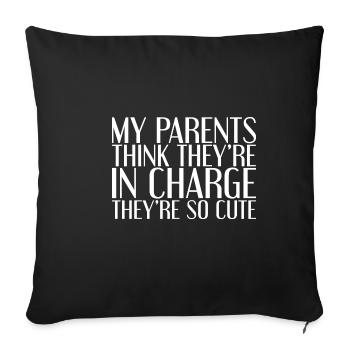 Mes parents pensent qu’ils sont responsables, ils sont si mignons2 - Housse de coussin décorative 45 x 45 cm - noir - Devant
