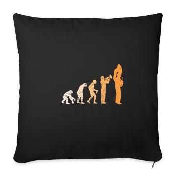 Witziges Tuba Spieler Band Marschieren Geschenk - Sofakissenbezug 45 x 45 cm - Schwarz - Vorne