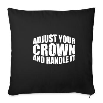 Ajustez votre couronne et manipulez-la 11 - Housse de coussin décorative 45 x 45 cm - noir - Devant
