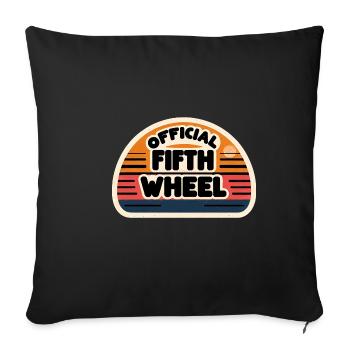 Official Fifth Wheel 20 - Sofa pillowcase 17,3'' x 17,3'' (45 x 45 cm) - black - Front