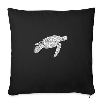 Sea Turtle - Water Turtle - Sofa pillowcase 17,3'' x 17,3'' (45 x 45 cm) - black - Front