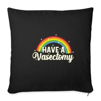 Une vasectomie a un poison urologue - Housse de coussin décorative 45 x 45 cm - noir - Devant