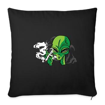 Alien Smoking Gangster Poison - Sofa pillowcase 17,3'' x 17,3'' (45 x 45 cm) - black - Front