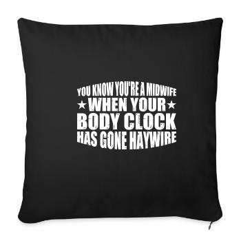 When Your Body Clock Has Gone Haywire 4 - Sofakissenbezug 45 x 45 cm - Schwarz - Vorne