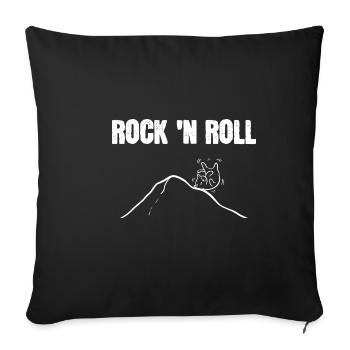 Rock ‚n Roll-Katze Katzen-Inhaber und Liebhaber Ge - Sofakissenbezug 45 x 45 cm - Schwarz - Vorne