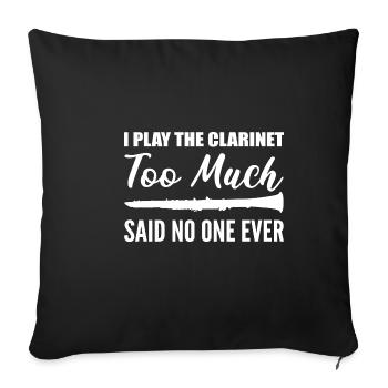 Jouez le cadeau amateur de clarinette - Housse de coussin décorative 45 x 45 cm - noir - Devant
