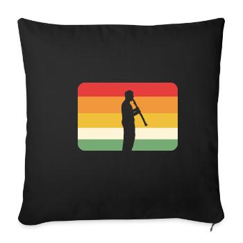 Cadeau de membre du groupe de hautbois - Housse de coussin décorative 45 x 45 cm - noir - Devant