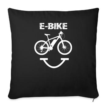 bicycle - Sofa pillowcase 17,3'' x 17,3'' (45 x 45 cm) - black - Front