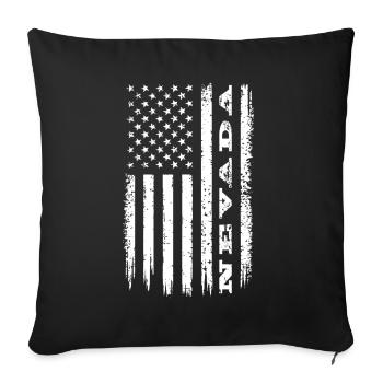 Flag USA Nevada State Gift - Sofa pillowcase 17,3'' x 17,3'' (45 x 45 cm) - black - Front