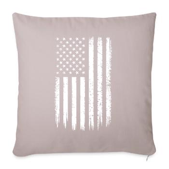Flagge USA - Sofakissenbezug 45 x 45 cm - helles Taupe - Vorne