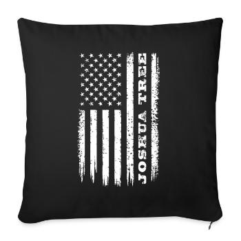 Drapeau USA Joshua Tree National Park Gift - Housse de coussin décorative 45 x 45 cm - noir - Devant