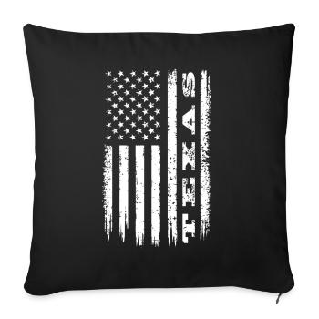 Drapeau des États-Unis Texas State Gift - Housse de coussin décorative 45 x 45 cm - noir - Devant