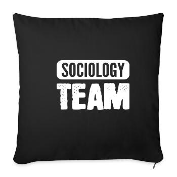 Sociologie -Équipe Sociologie -Don majeur - Housse de coussin décorative 45 x 45 cm - noir - Devant