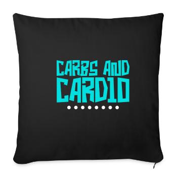 Glucides et cardio 4 - Housse de coussin décorative 45 x 45 cm - noir - Devant