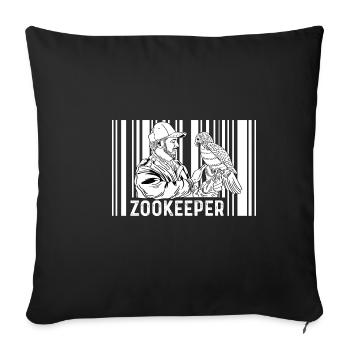 Zookeeper Retro Zoologist Gift - Sofa pillowcase 17,3'' x 17,3'' (45 x 45 cm) - black - Front