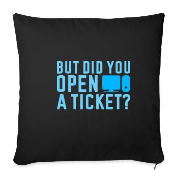 Mais avez-vous ouvert un ticket 2 - Housse de coussin décorative 45 x 45 cm - noir - Devant