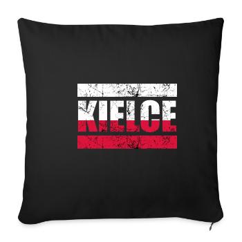 Kielce Polska Cadeau Pologne - Housse de coussin décorative 45 x 45 cm - noir - Devant