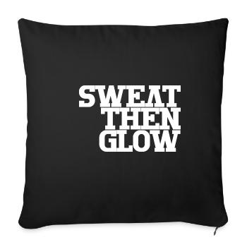 Sweat Then Glow 4 - Sofakissenbezug 45 x 45 cm - Schwarz - Vorne