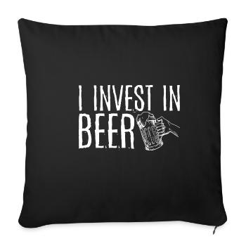 I Invest In Beer 3 - Sofakissenbezug 45 x 45 cm - Schwarz - Vorne