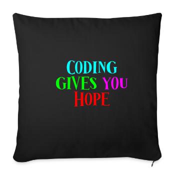 Le codage vous donne de l’espoir 4 - Housse de coussin décorative 45 x 45 cm - noir - Devant