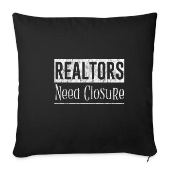 Les agents immobiliers ont besoin d’une fermeture 3 - Housse de coussin décorative 45 x 45 cm - noir - Devant