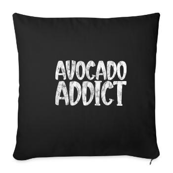 Avocado Addict 3 - Sofa pillowcase 17,3'' x 17,3'' (45 x 45 cm) - black - Front