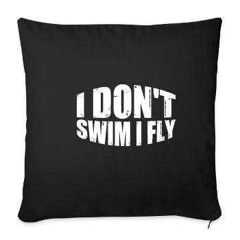 Je ne nage pas je vole 4 - Housse de coussin décorative 45 x 45 cm - noir - Devant