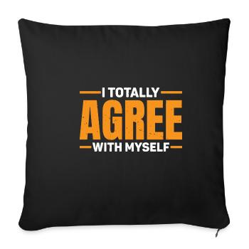 Je suis tout à fait d’accord avec moi-même 7 - Housse de coussin décorative 45 x 45 cm - noir - Devant