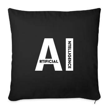 Intelligence artificielle - Housse de coussin décorative 45 x 45 cm - noir - Devant